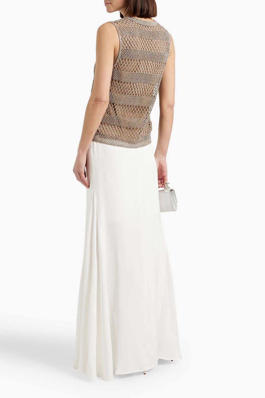 BRUNELLO CUCINELLI Draped silk maxi skirt