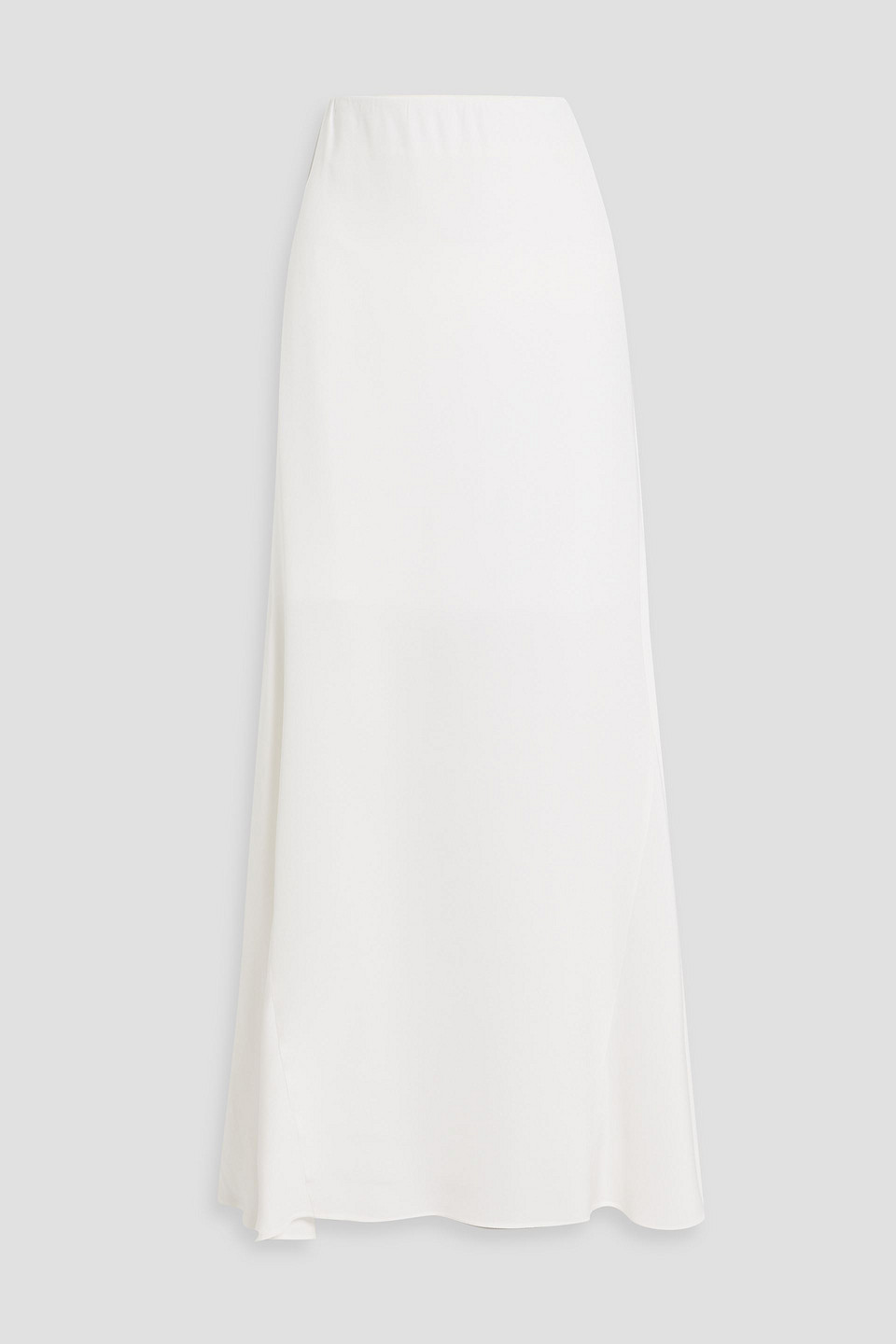 Brunello Cucinelli Draped Silk Maxi Skirt In Ecru