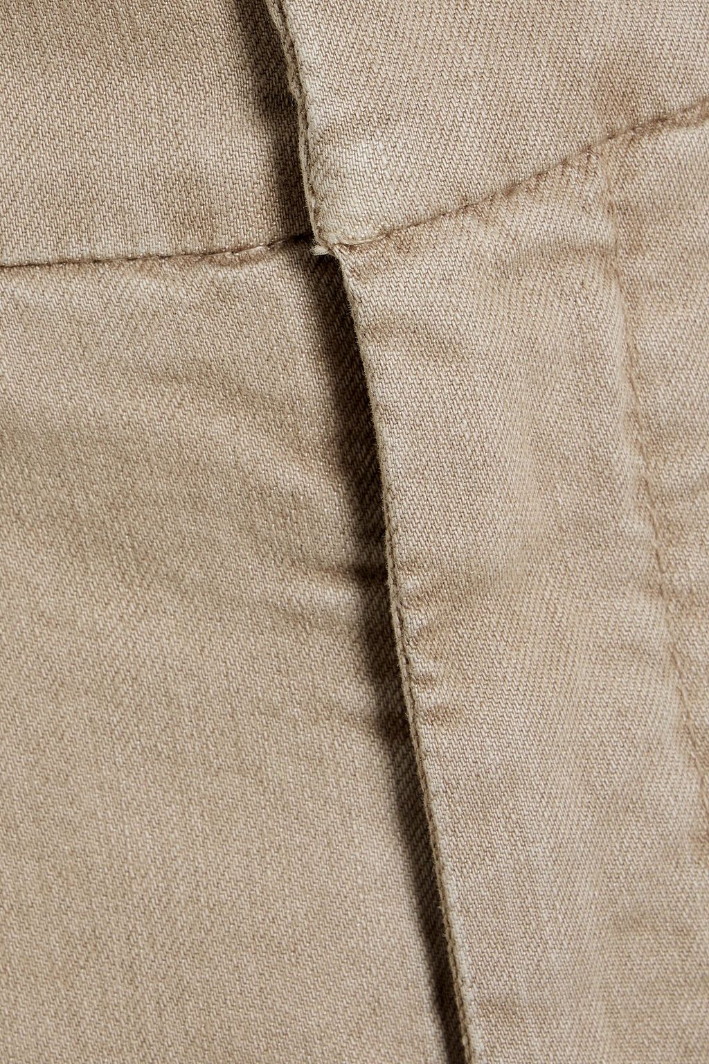 BRUNELLO CUCINELLI Stretch cotton and Lyocell-blend straight-leg pants