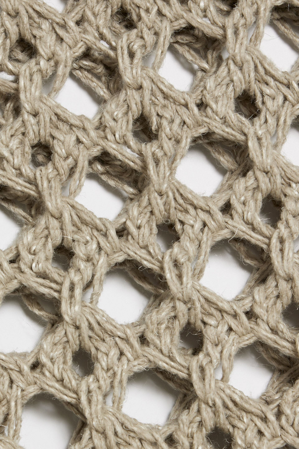 BRUNELLO CUCINELLI OPEN-KNIT JUTE-BLEND VEST