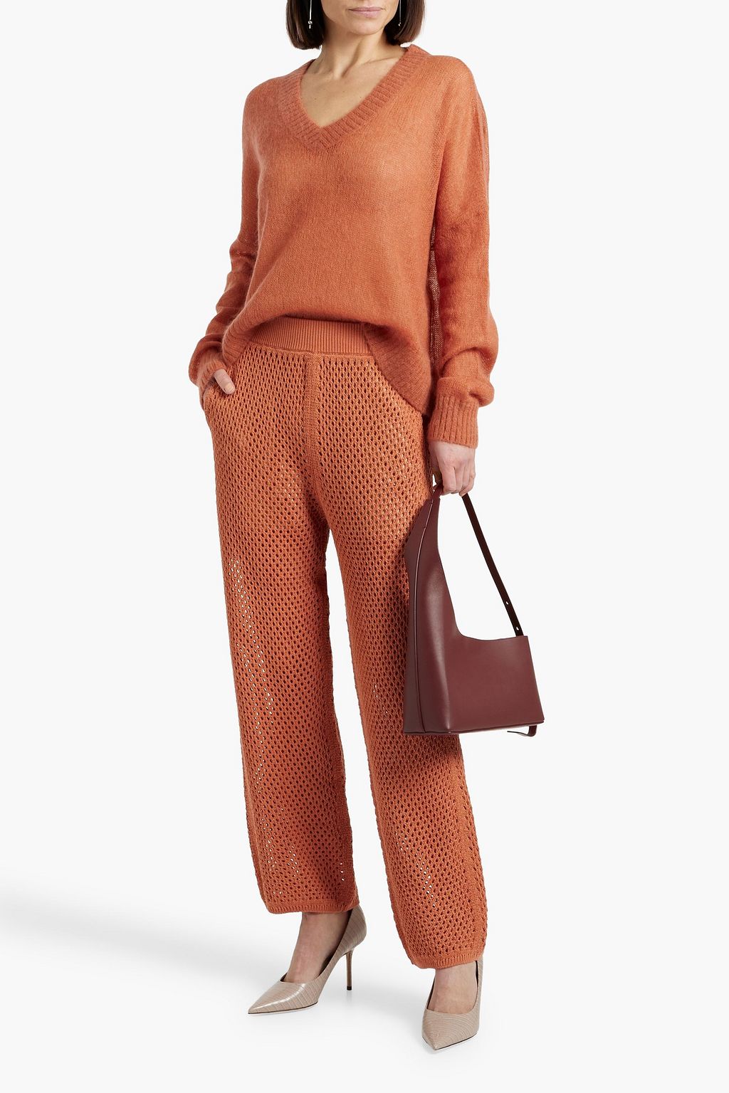 BRUNELLO CUCINELLI Bead-embellished mohair-blend sweater