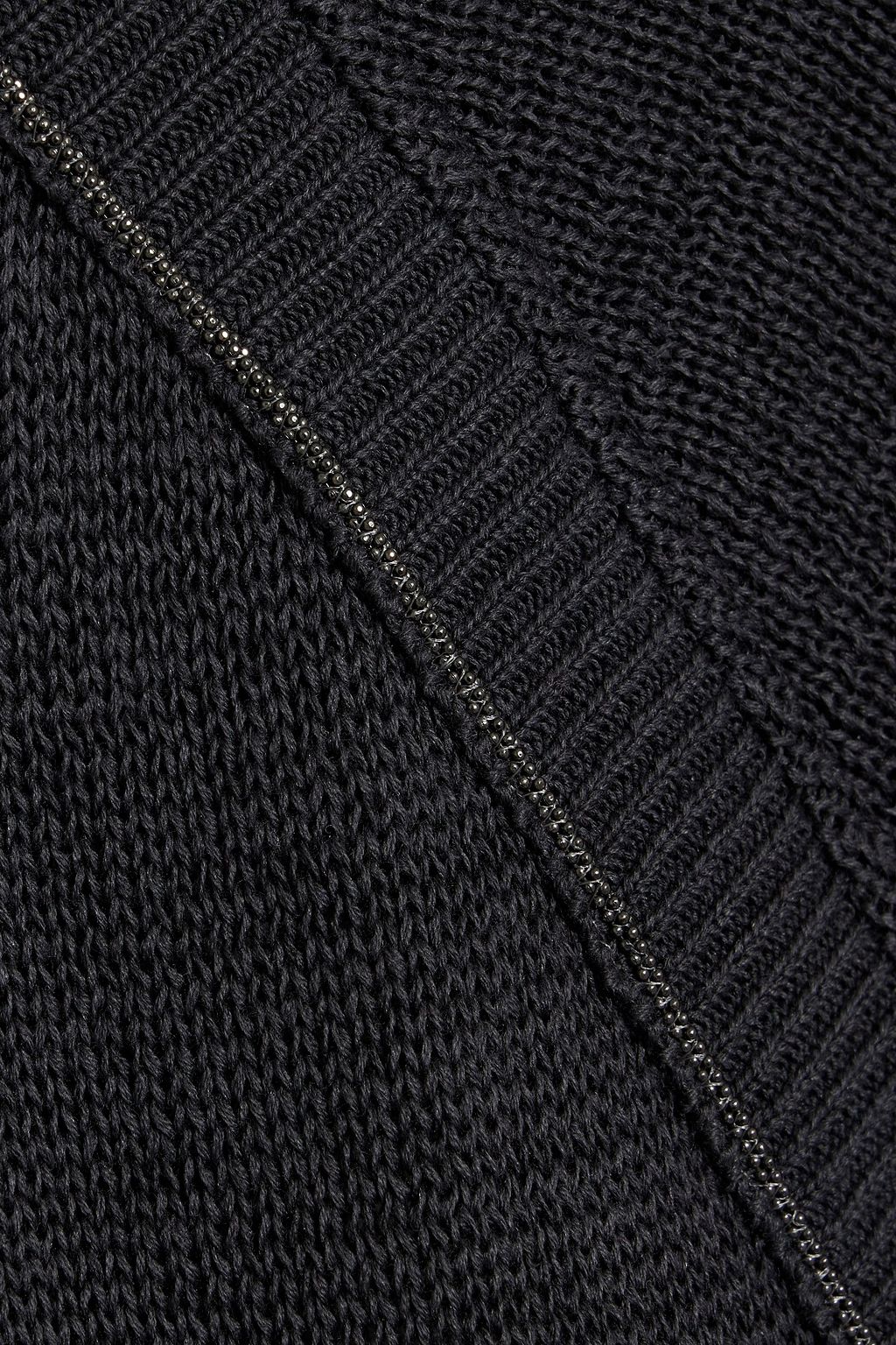BRUNELLO CUCINELLI Bead-embellished cotton mini dress