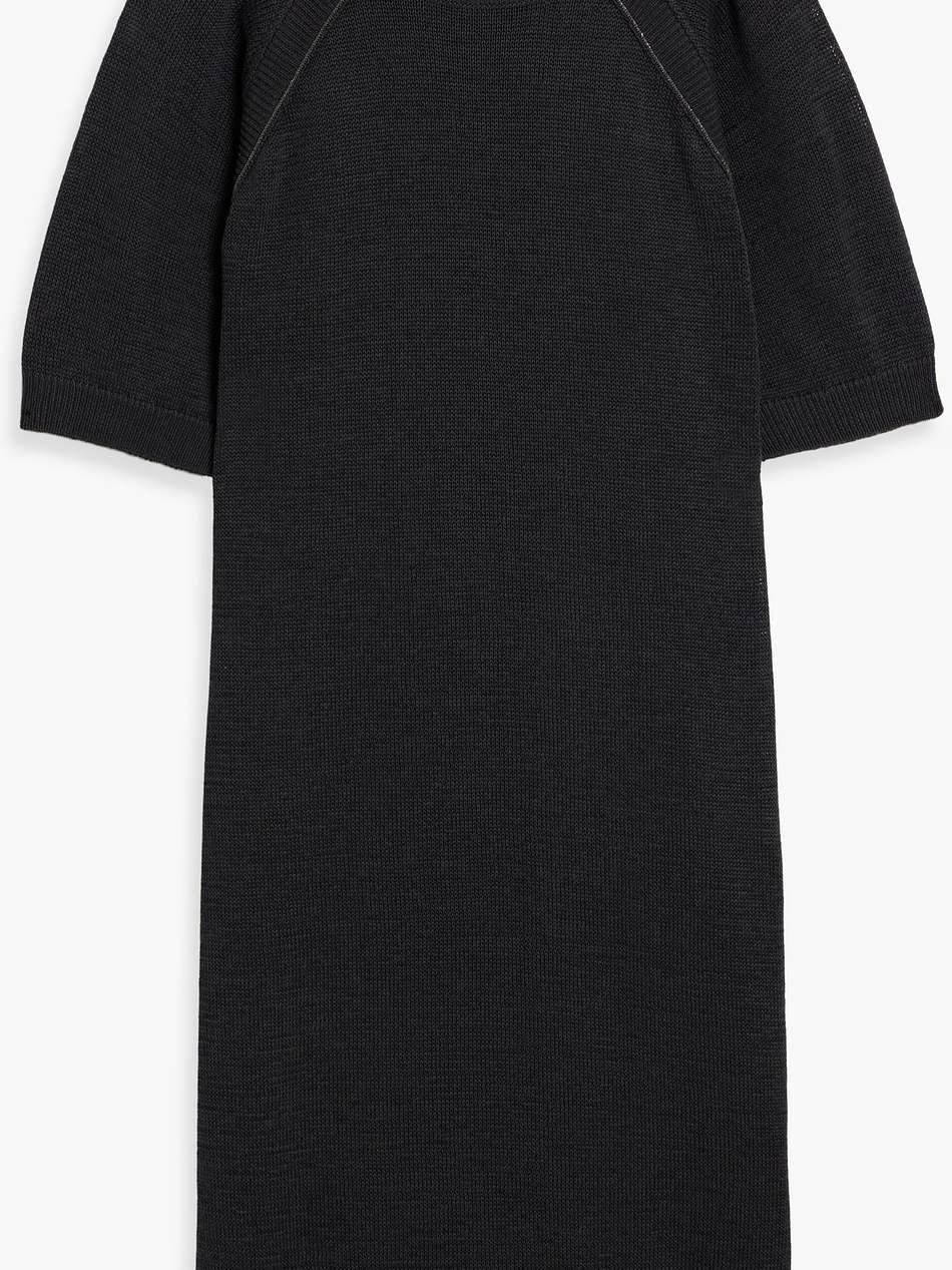 bead-embellished cotton mini dress