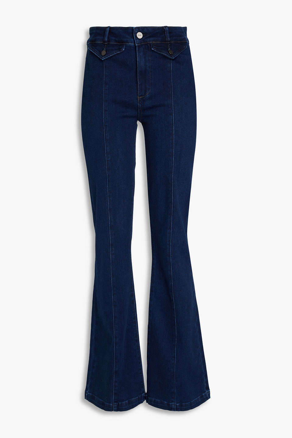Paige Laurel Canyon Hoch Sitzende Bootcut-jeans In Dunkelblauer Denim