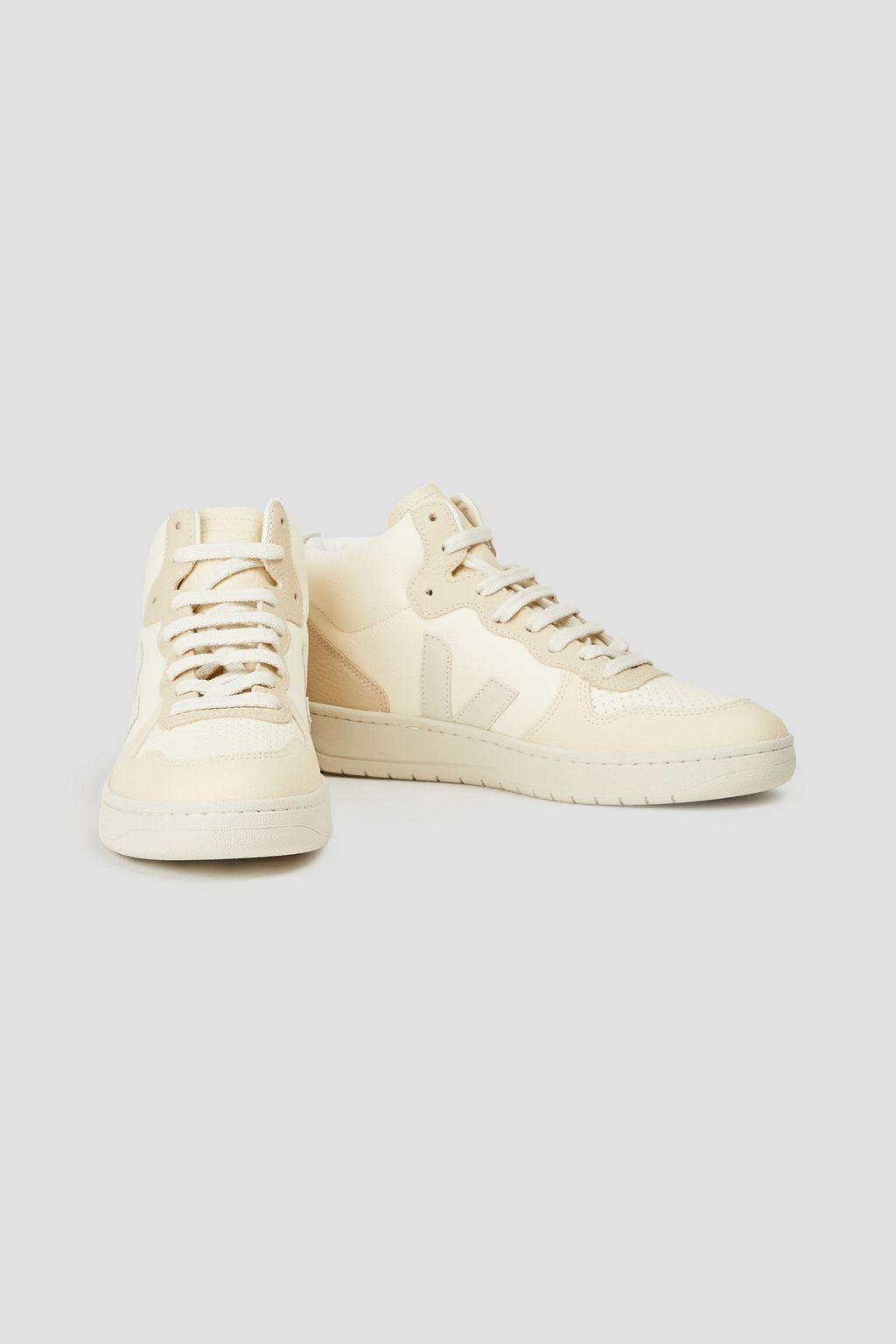 VEJA V-15 Chromefree High-Top-Sneakers aus Narbenleder