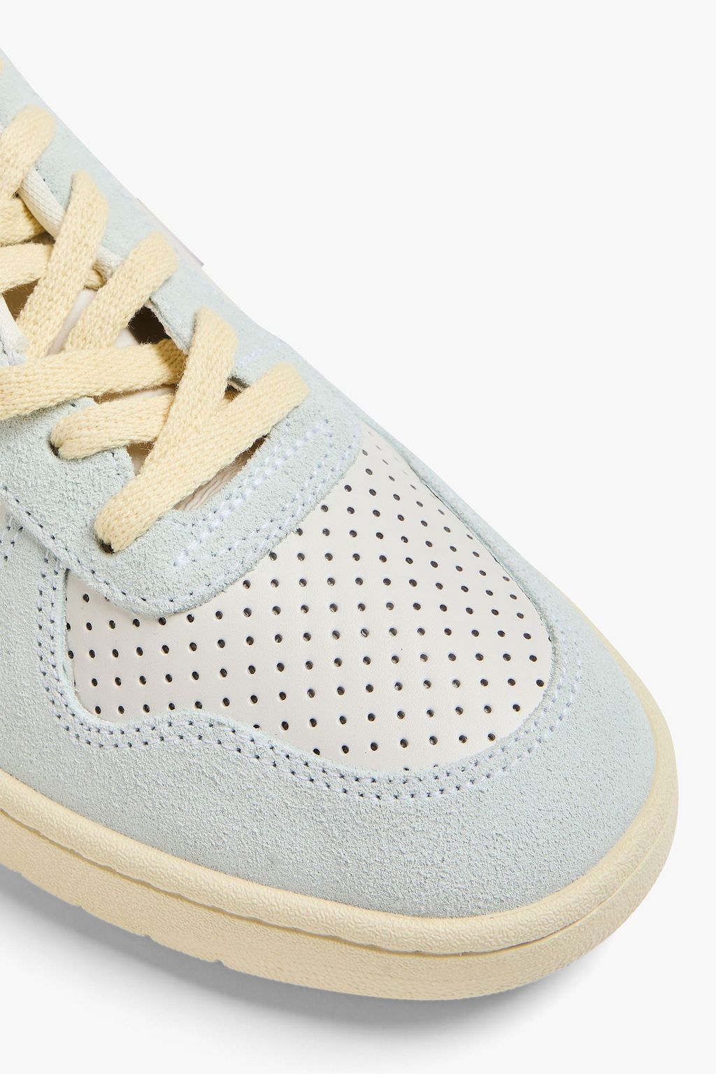 VEJA V-10 suede and leather sneakers