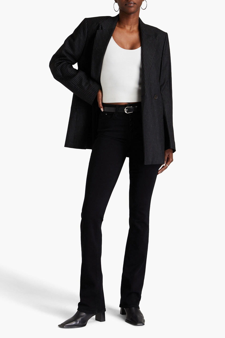  Paige - Manhattan Slim Boot Hoch Sitzende Bootcut-jeans - Schwarz - 23 