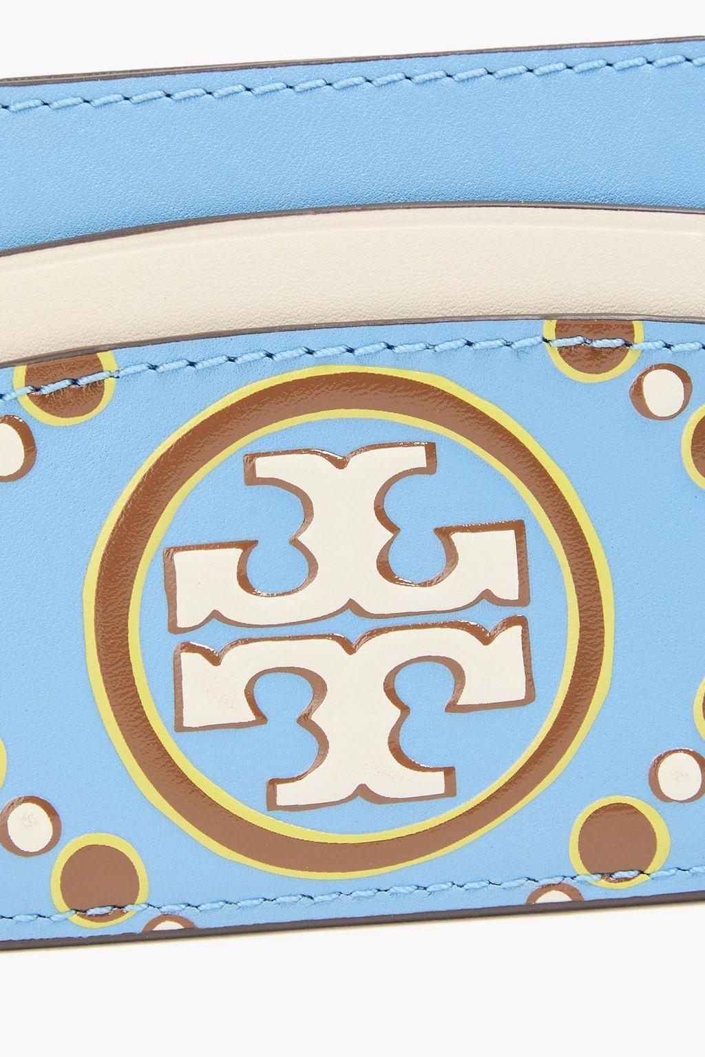 TORY BURCH 로고 프린트 가죽 카드홀더