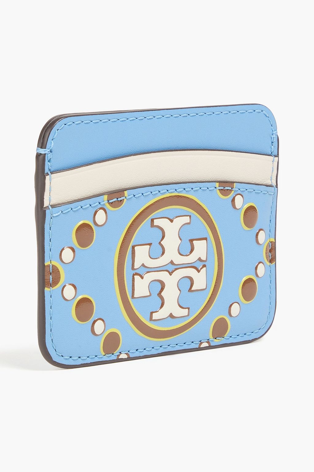 TORY BURCH 로고 프린트 가죽 카드홀더