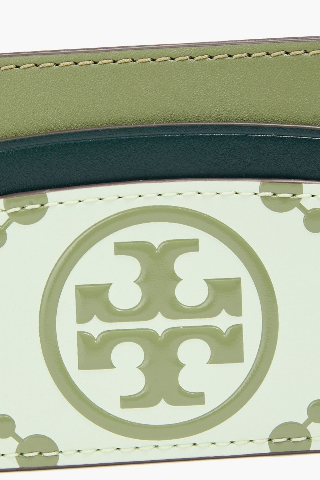 TORY BURCH 로고 프린트 가죽 카드홀더