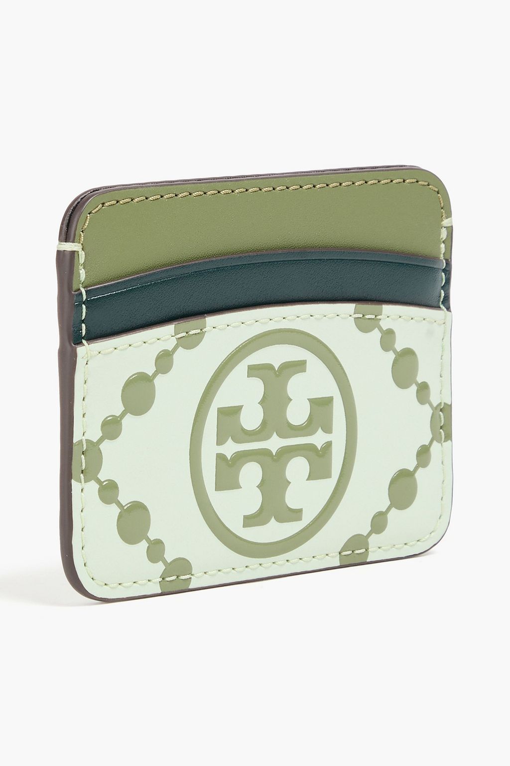 TORY BURCH 로고 프린트 가죽 카드홀더