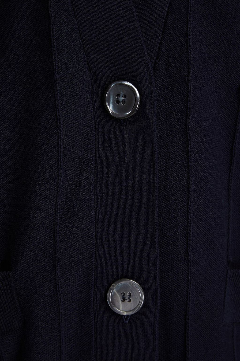 THOM BROWNE كارديغان من القطن بتصميم مخطط
