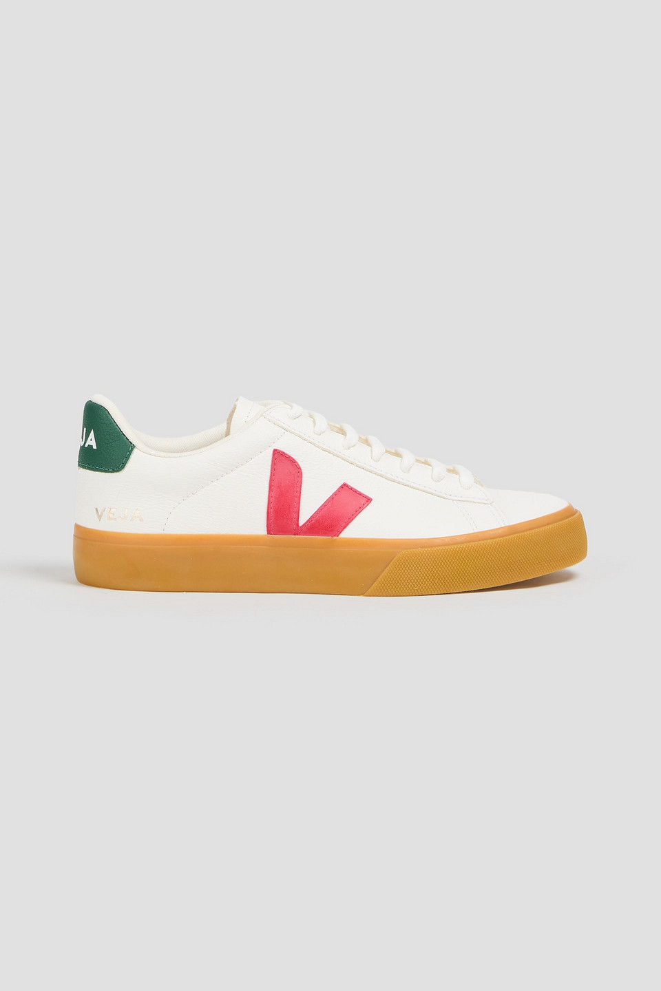 Veja Campo Pebbled-leather Sneakers In White