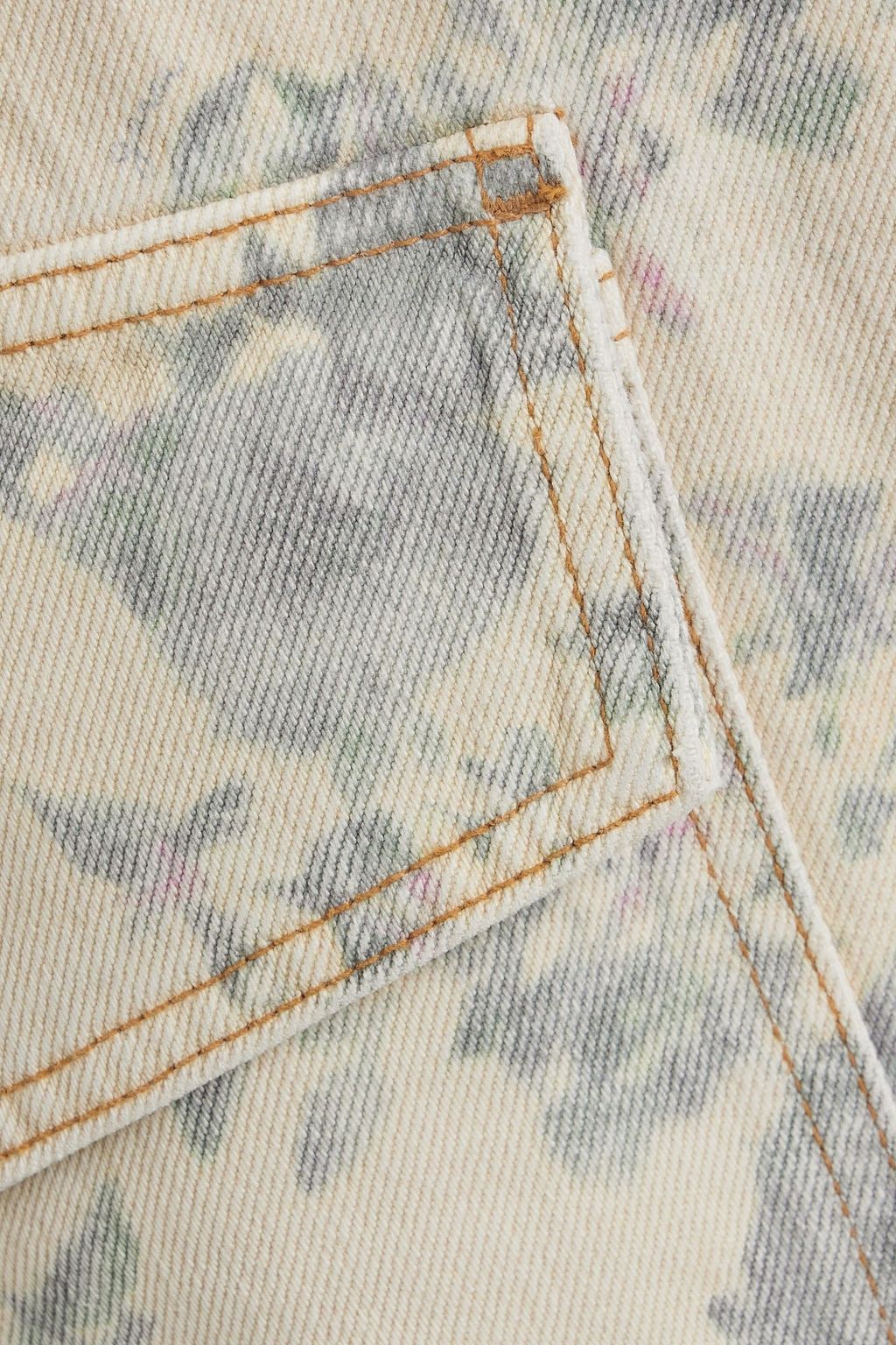 GANNI Angi floral-print cargo jeans