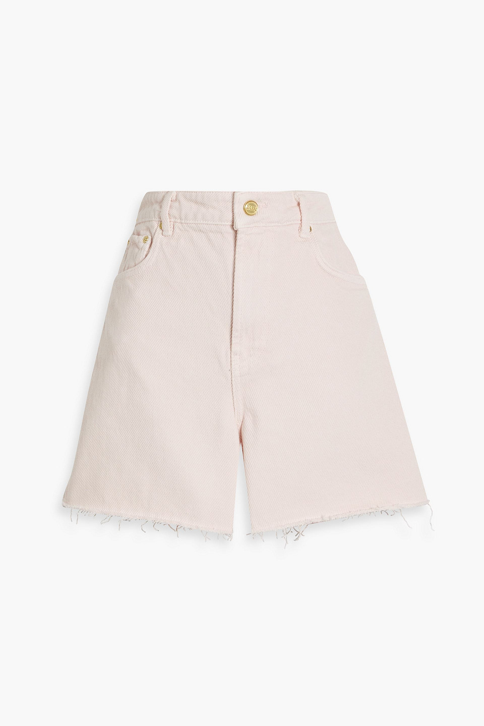 Frayed denim shorts