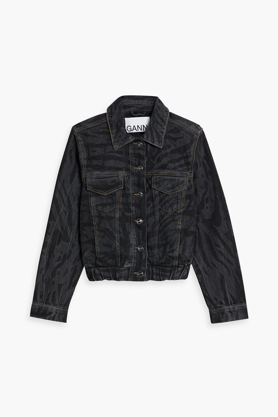 Tiger-print denim jacket