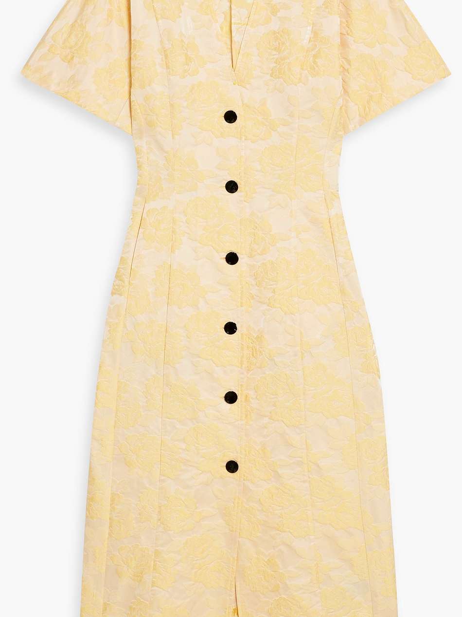 brocade midi dress