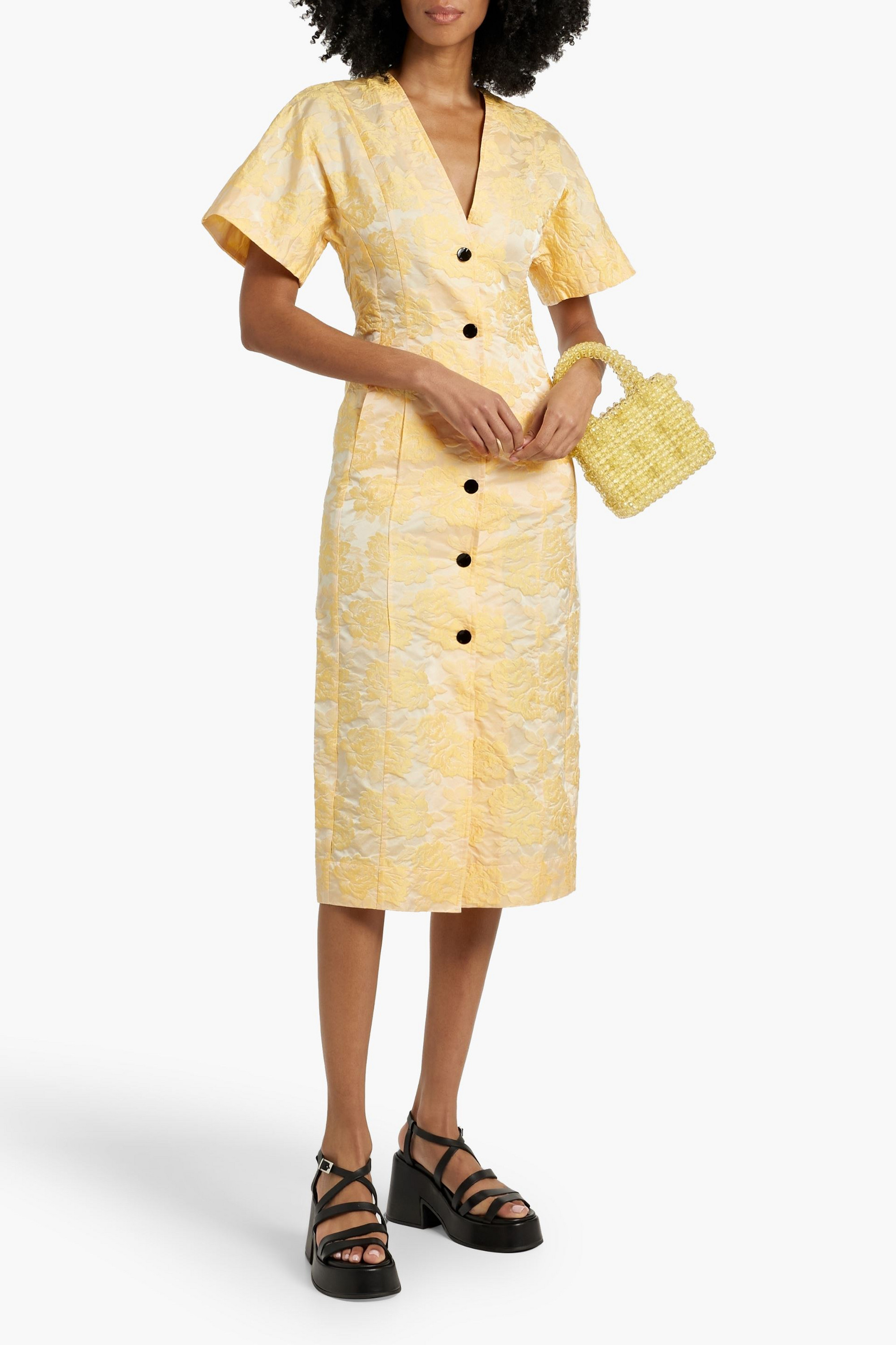 GANNI Brocade midi dress