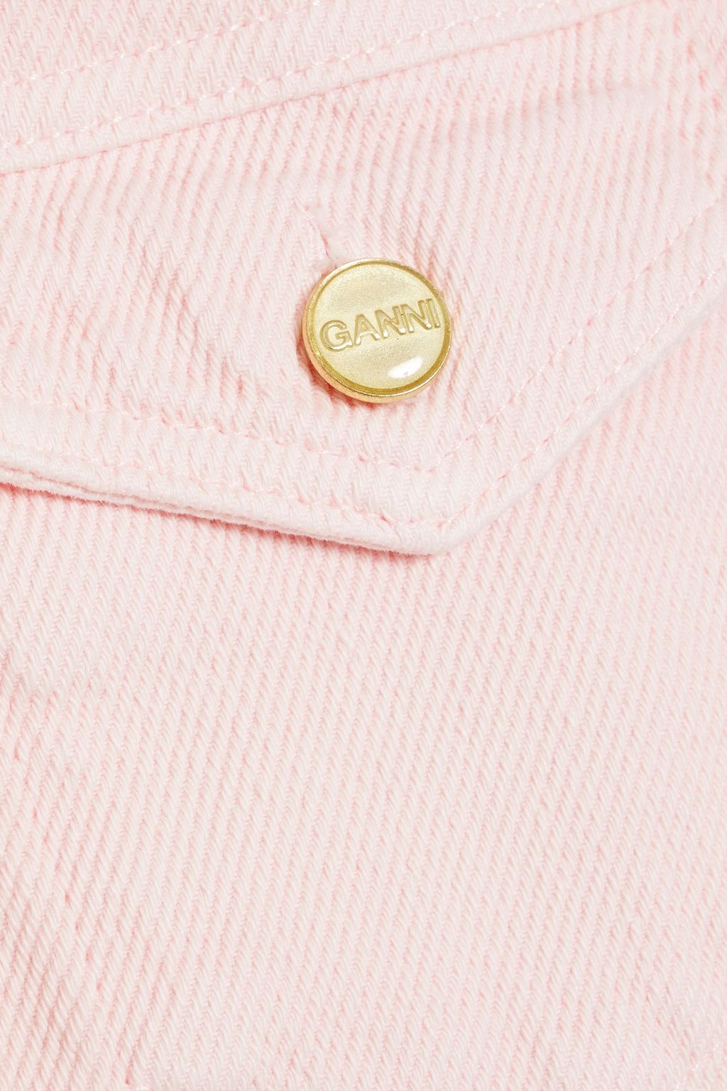 GANNI Denim mini shirt dress