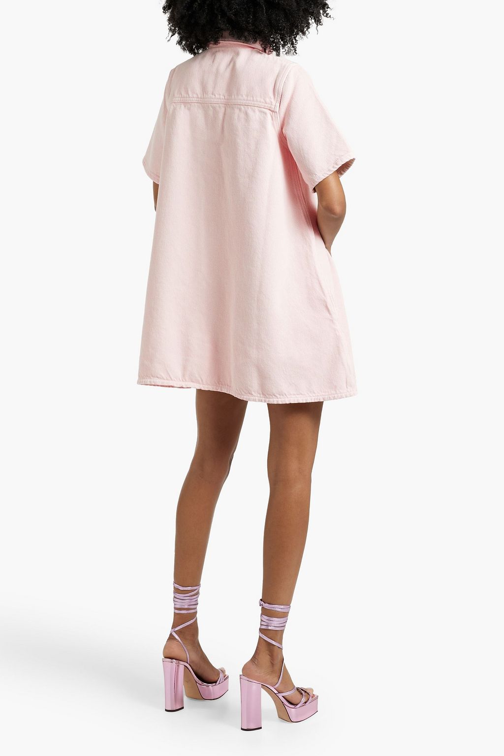 GANNI Denim mini shirt dress