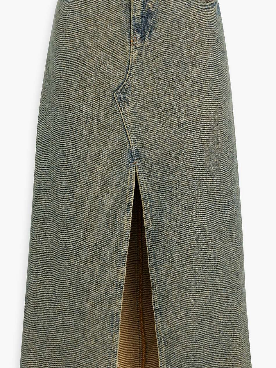 denim midi skirt
