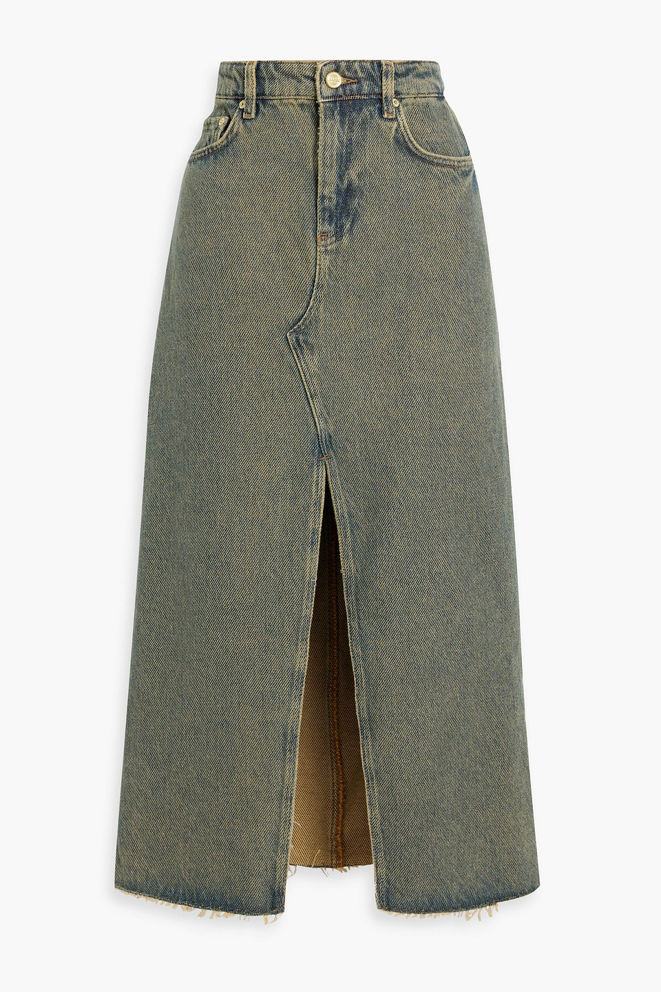 Denim midi skirt