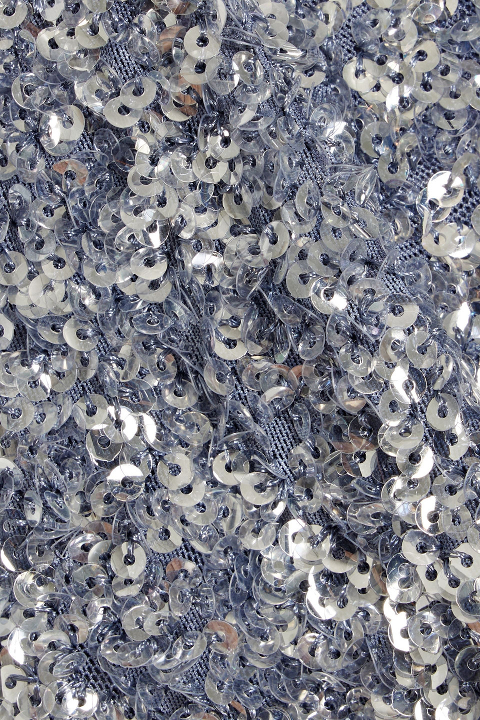 Ganni Sequined Stretch-mesh Maxi Dress In Slate Blue