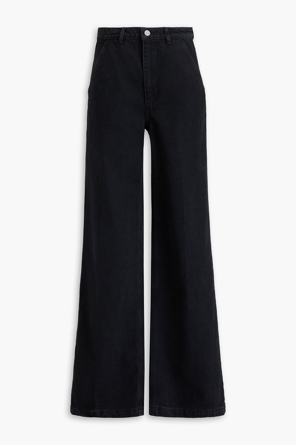 Paige Harper High-rise Wide-leg Jeans In Schwarz