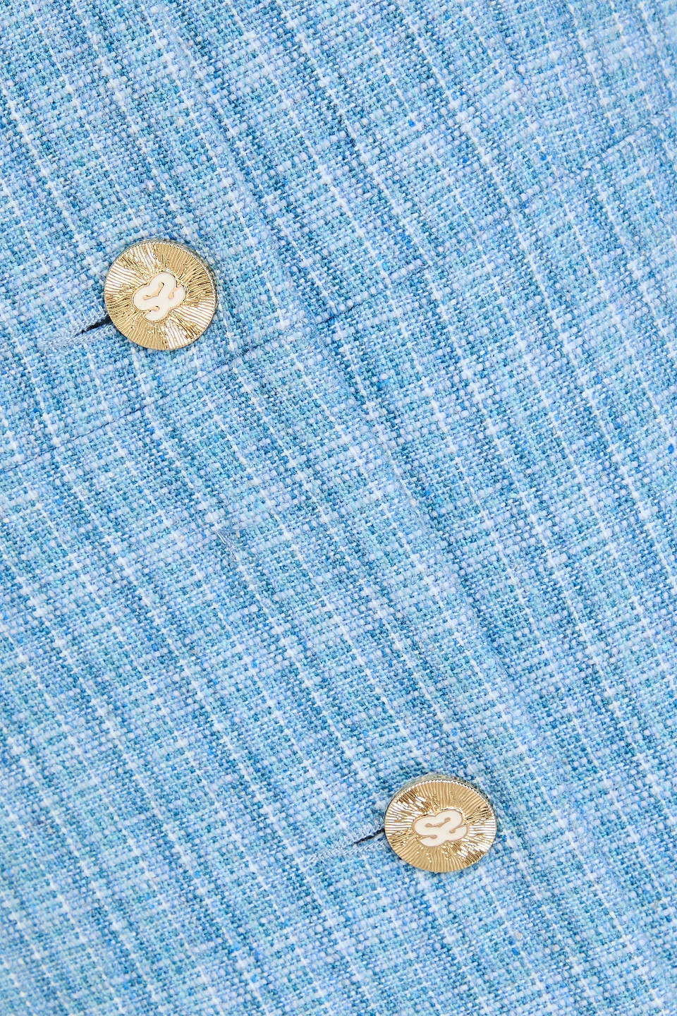 Sandro Cotton-blend Tweed Mini Dress In Bleu