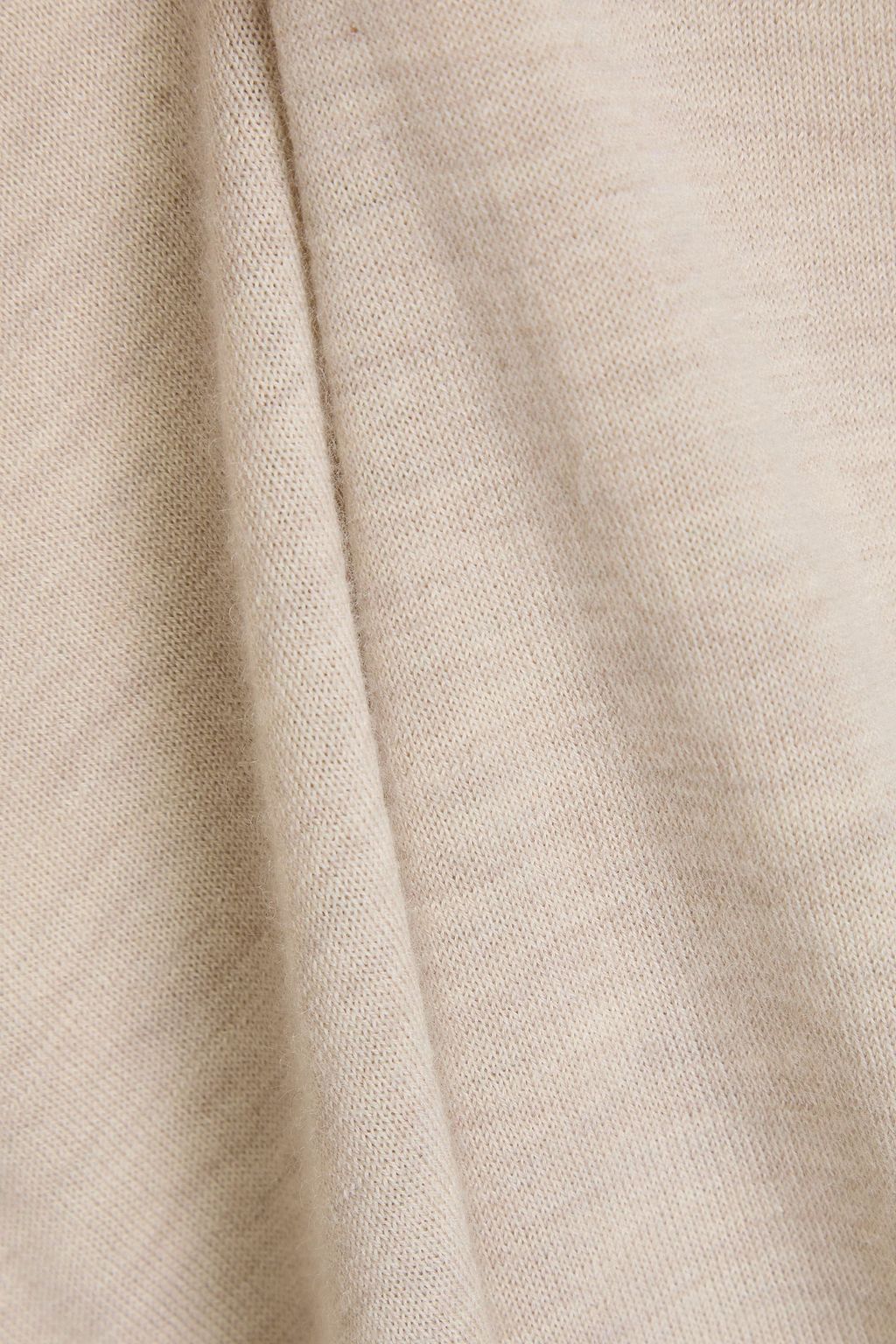 MAX MARA كنزة رياضية بياقة عالية مصنوعة من الصوف بنمط ميلانج