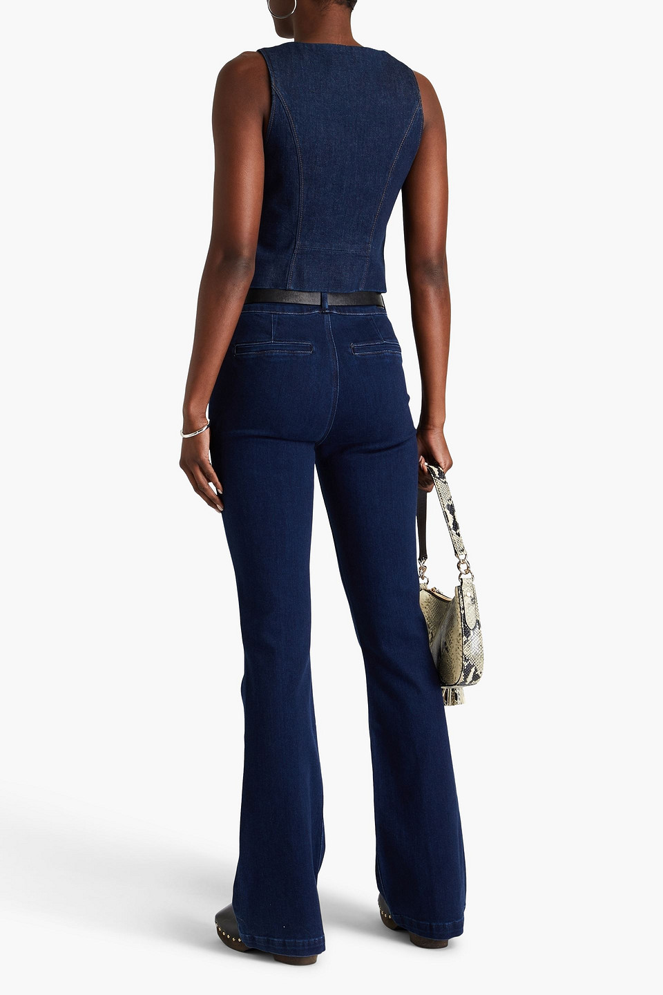 Paige Antonella Weste Aus Denim In Dunkelblauer Denim