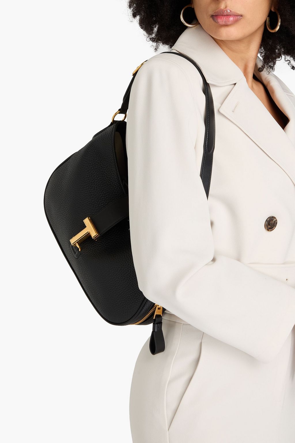 TOM FORD Pebbled-leather shoulder bag
