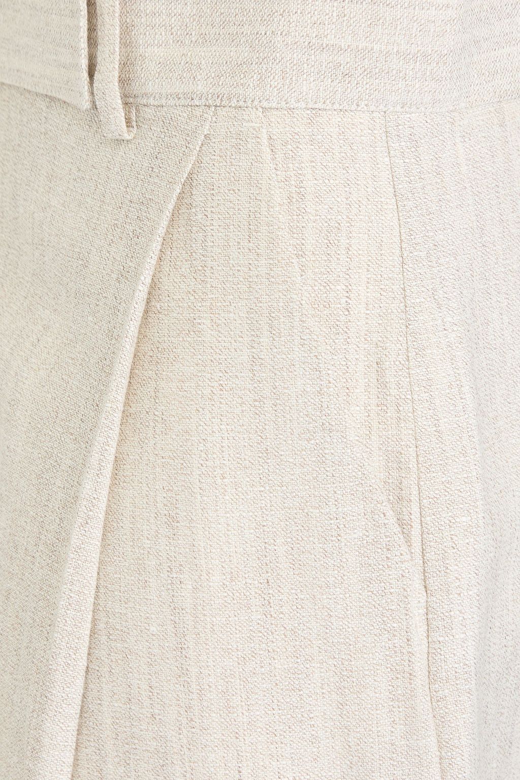 TOTEME Cropped wool and linen-blend tweed tapered pants