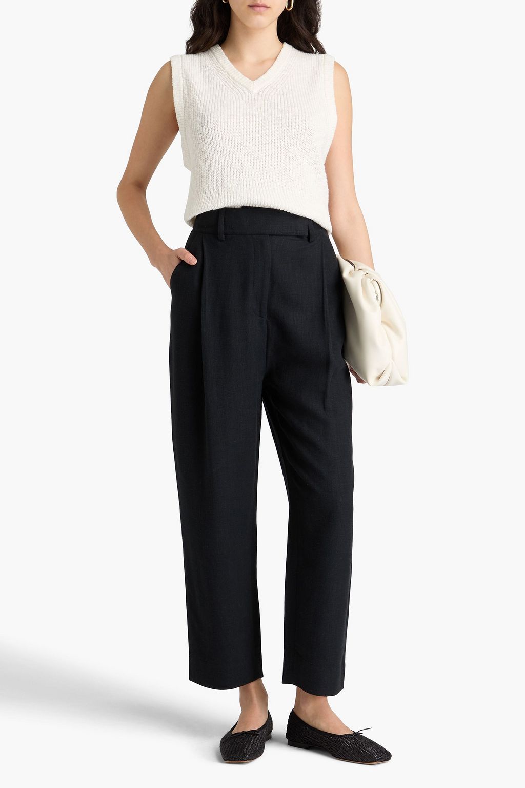 TOTEME Cropped woven tapered pants