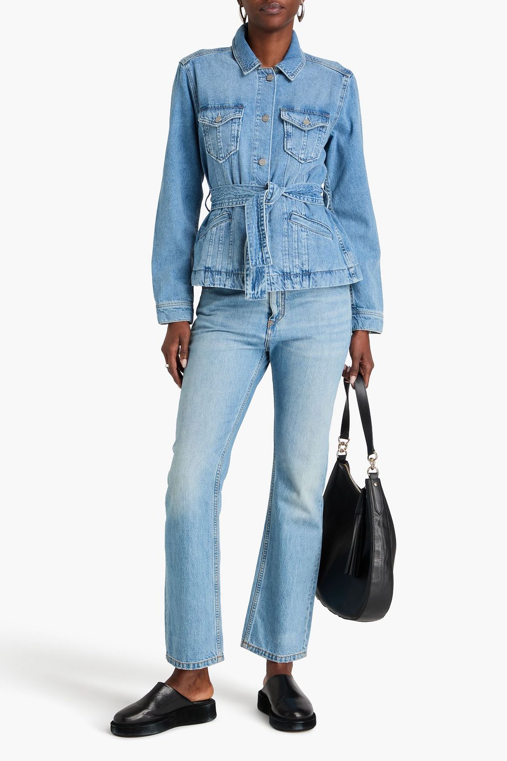 PAIGE Jeansjacke mit Gürtel