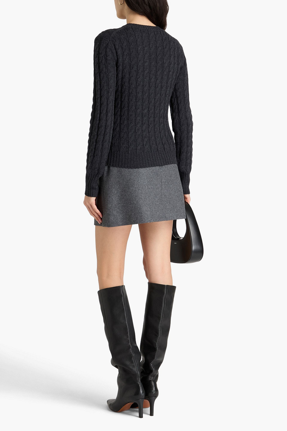 Totême Cable-knit Jumper In Charcoal