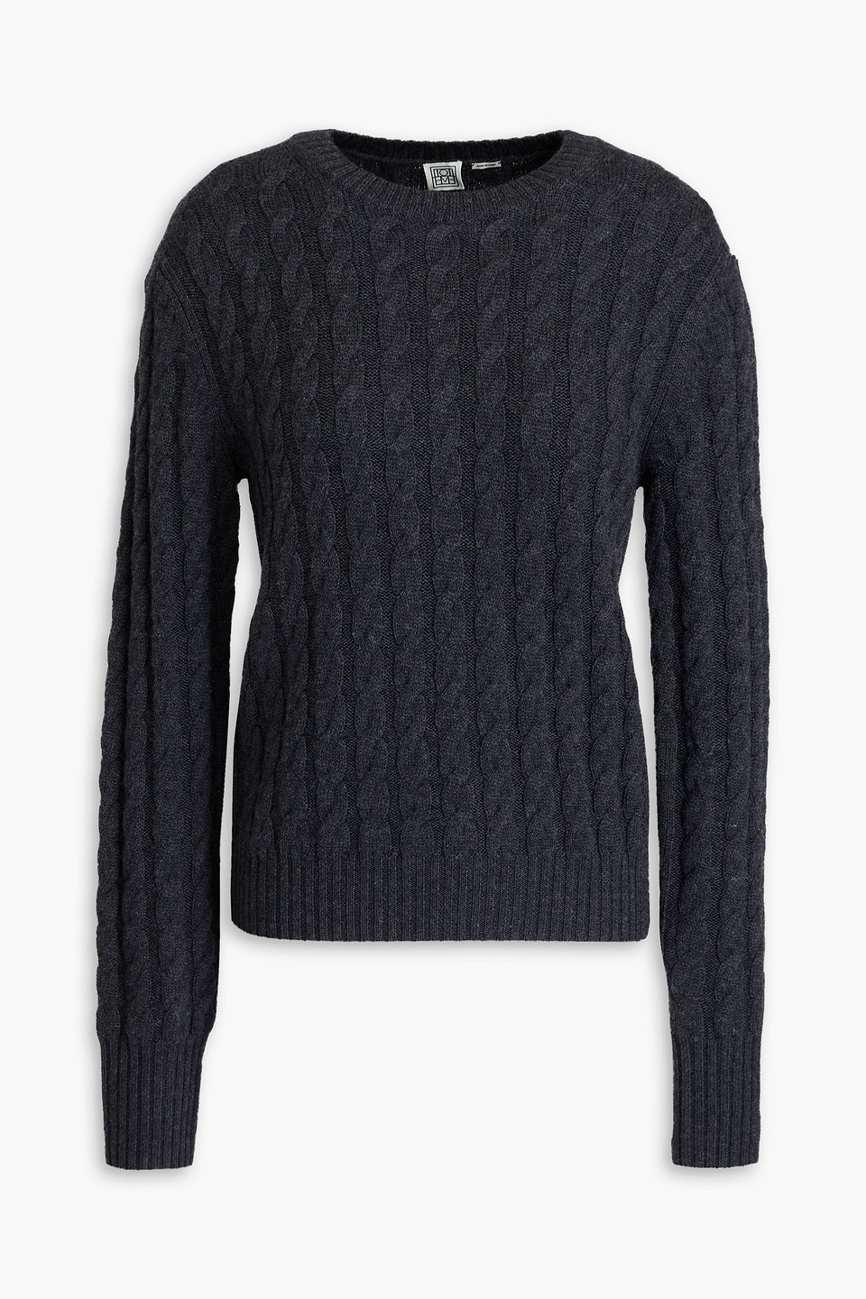 Totême Cable-knit Jumper In Charcoal
