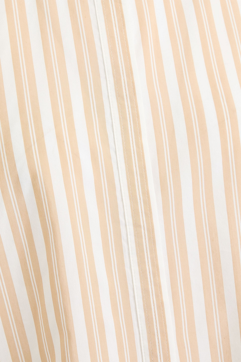 Totême Striped Cotton And Silk-blend Shirt In Beige