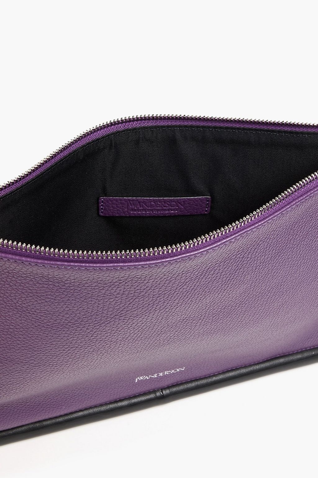 JW ANDERSON ぺブル加工レザー ポーチ バイカラー