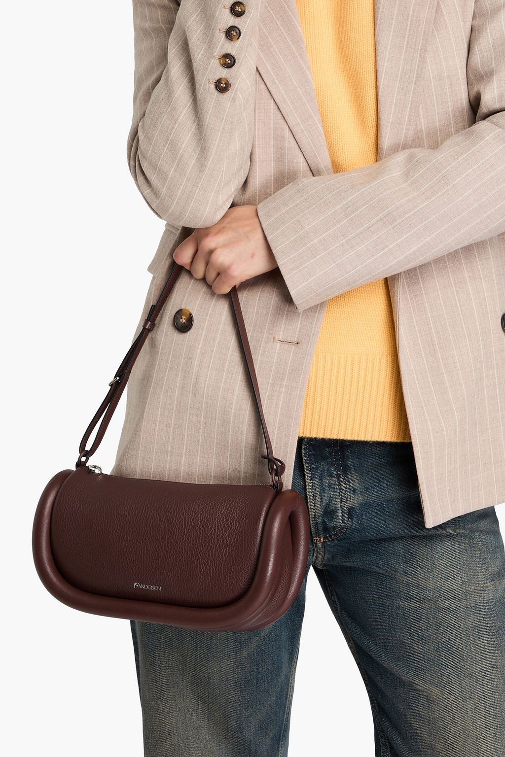 JW ANDERSON Bumper pebbled-leather shoulder bag