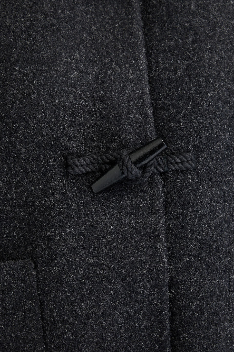 Totême Wool-blend Felt Hooded Jacket In Charcoal