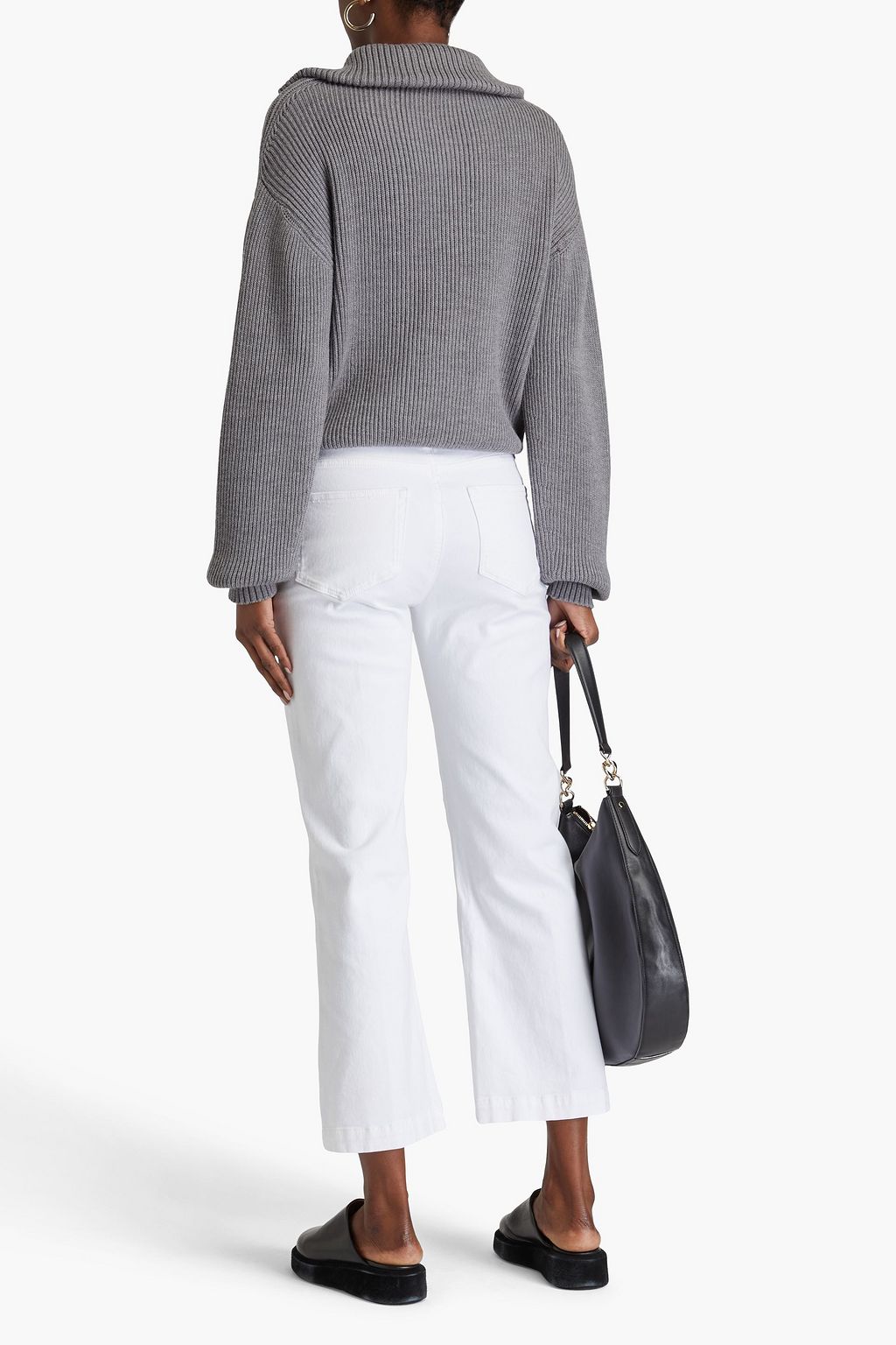PAIGE Leenah cropped high-rise flared jeans