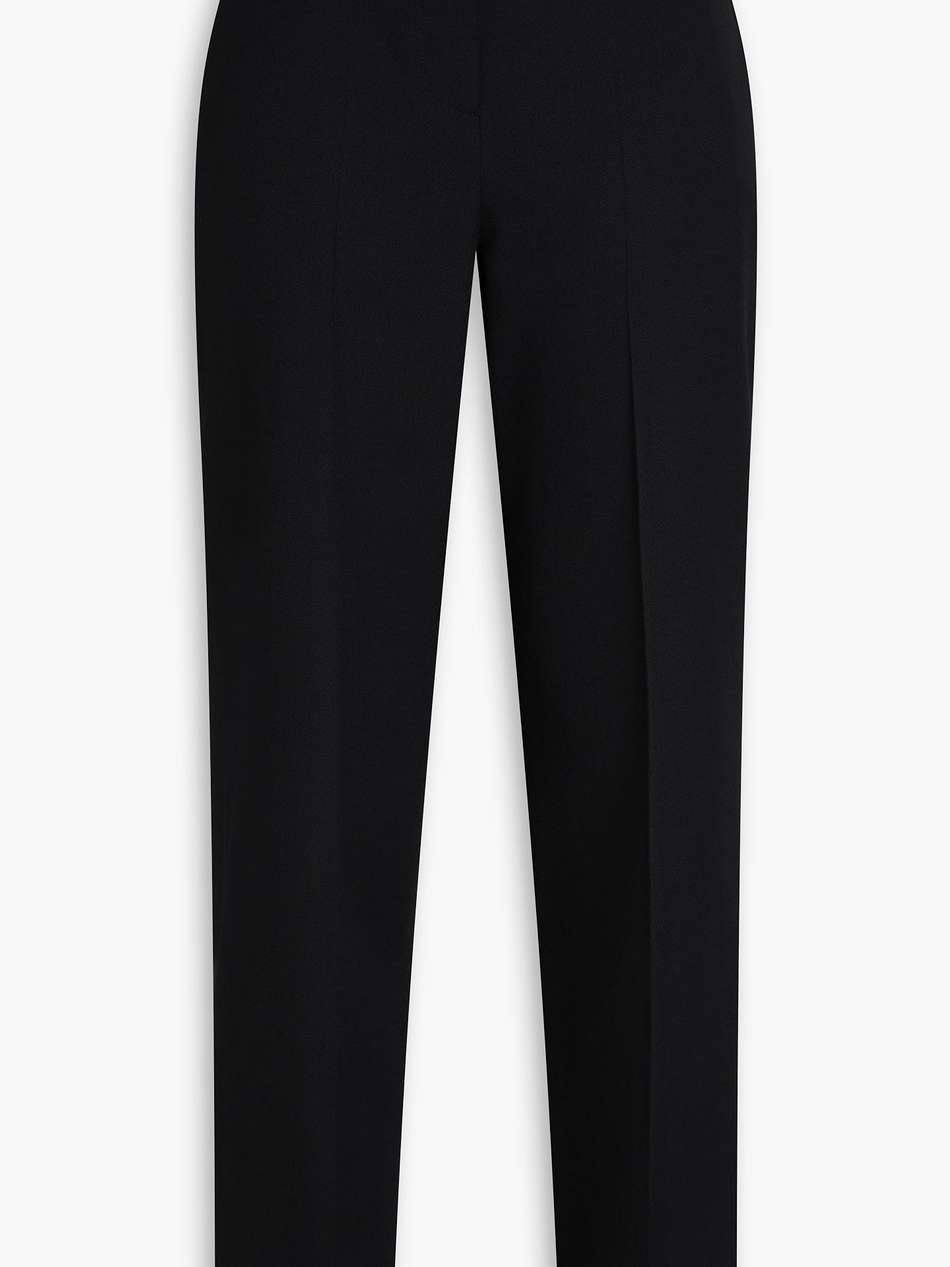 satin-trimmed grain de poudre tapered pants