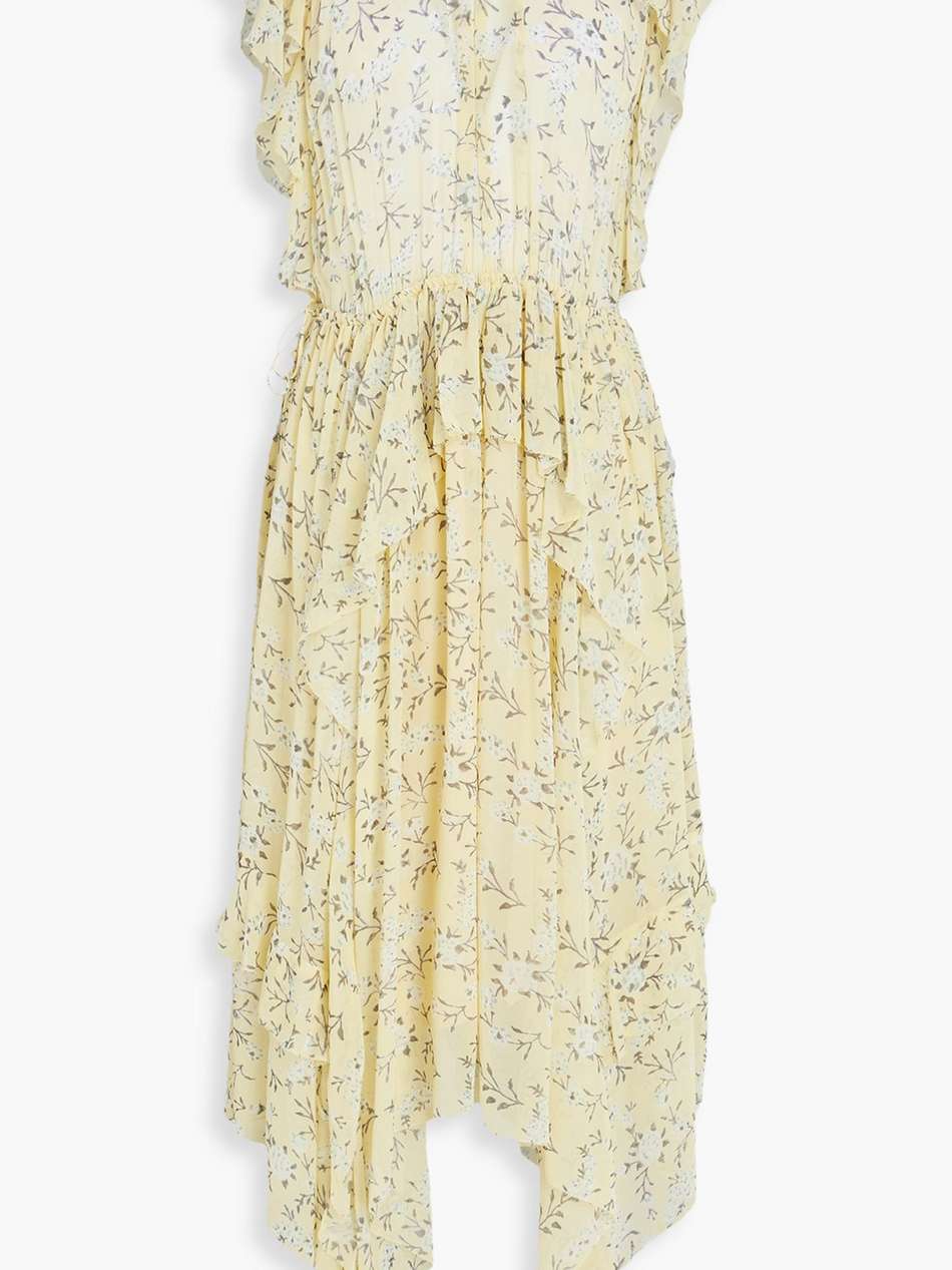 caterina floral-print silk-georgette midi dress