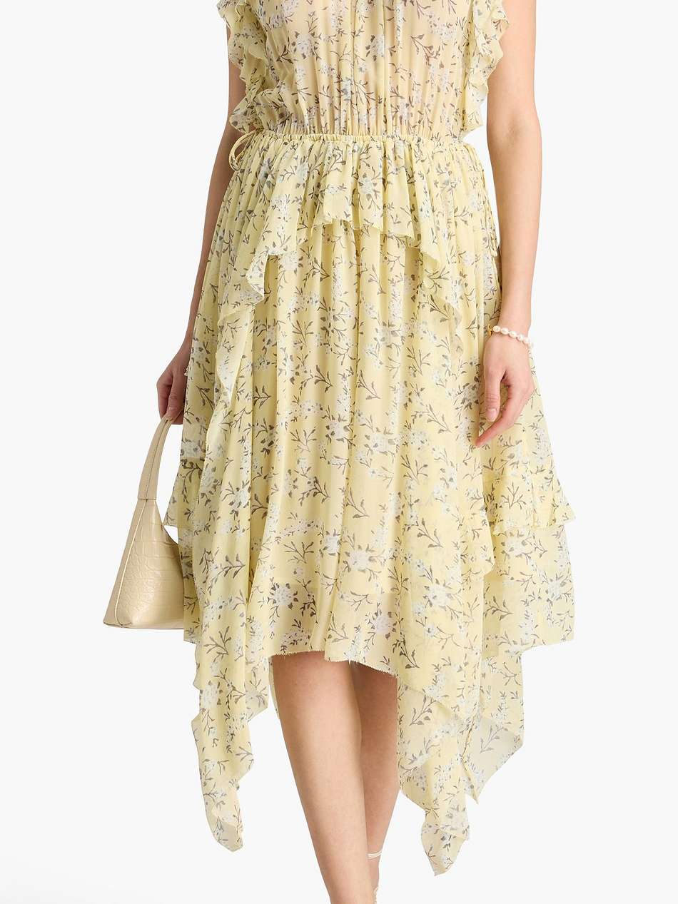 caterina floral-print silk-georgette midi dress