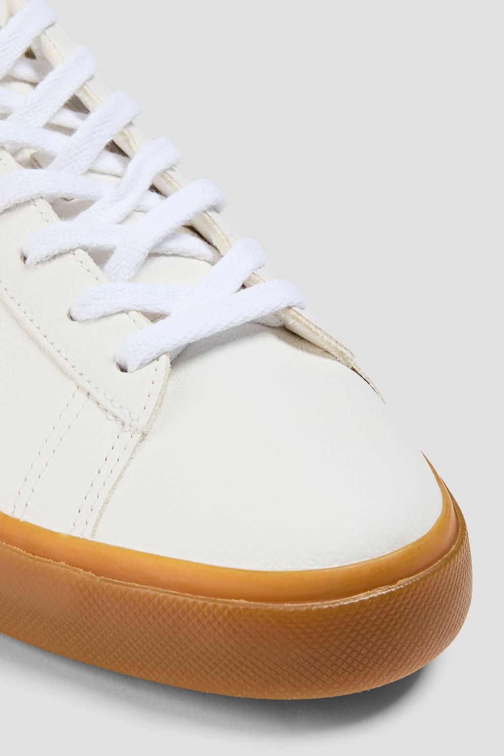 VEJA Campo suede-trimmed pebbled-leather sneakers