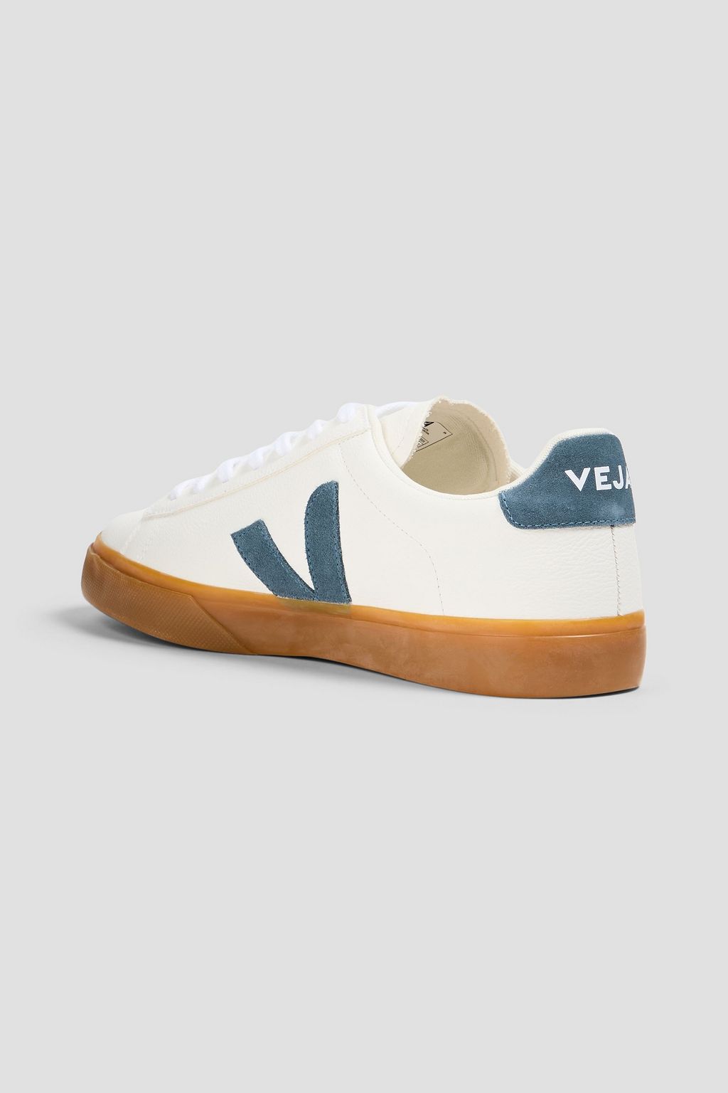 VEJA Campo suede-trimmed pebbled-leather sneakers