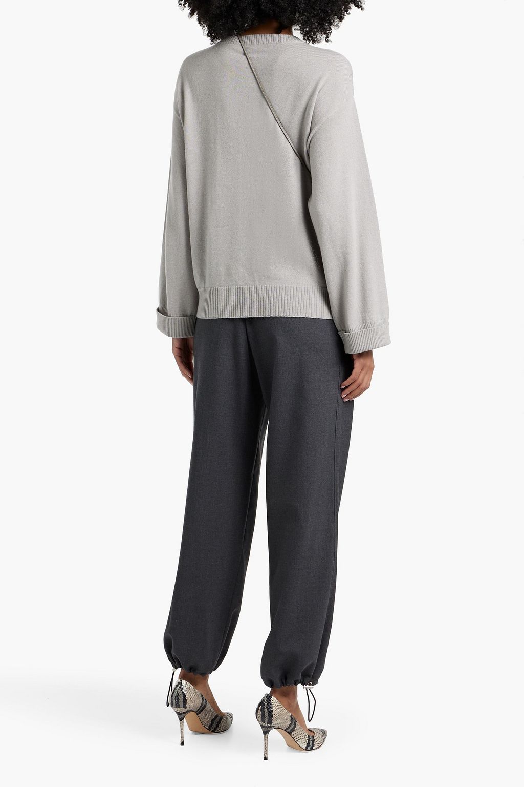 BRUNELLO CUCINELLI Bead-embellished cashmere sweater
