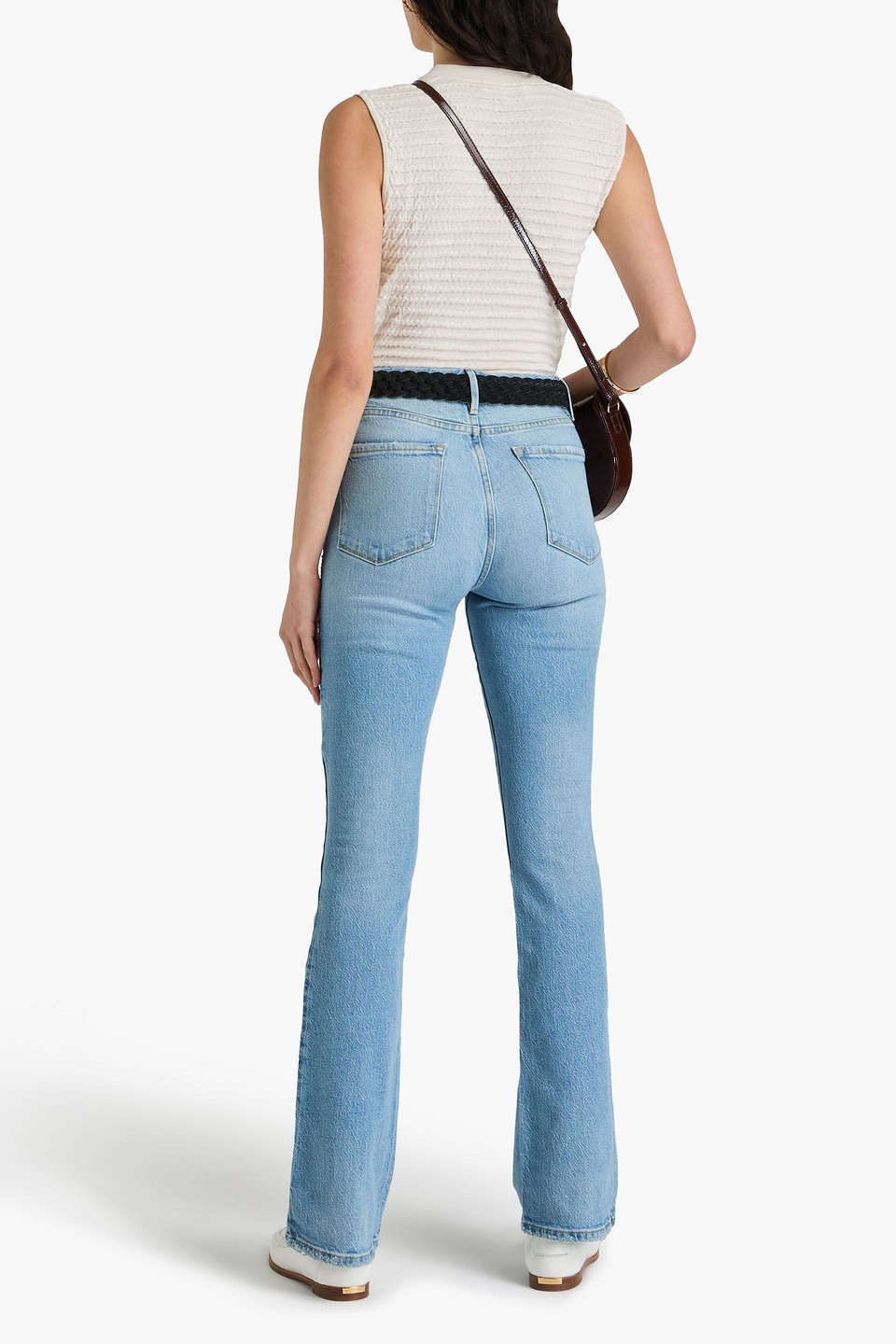  Frame - Le Super High Rise Mini Boot Hoch Sitzende Bootcut-jeans In Ausgewaschener Optik - Blau - 31 