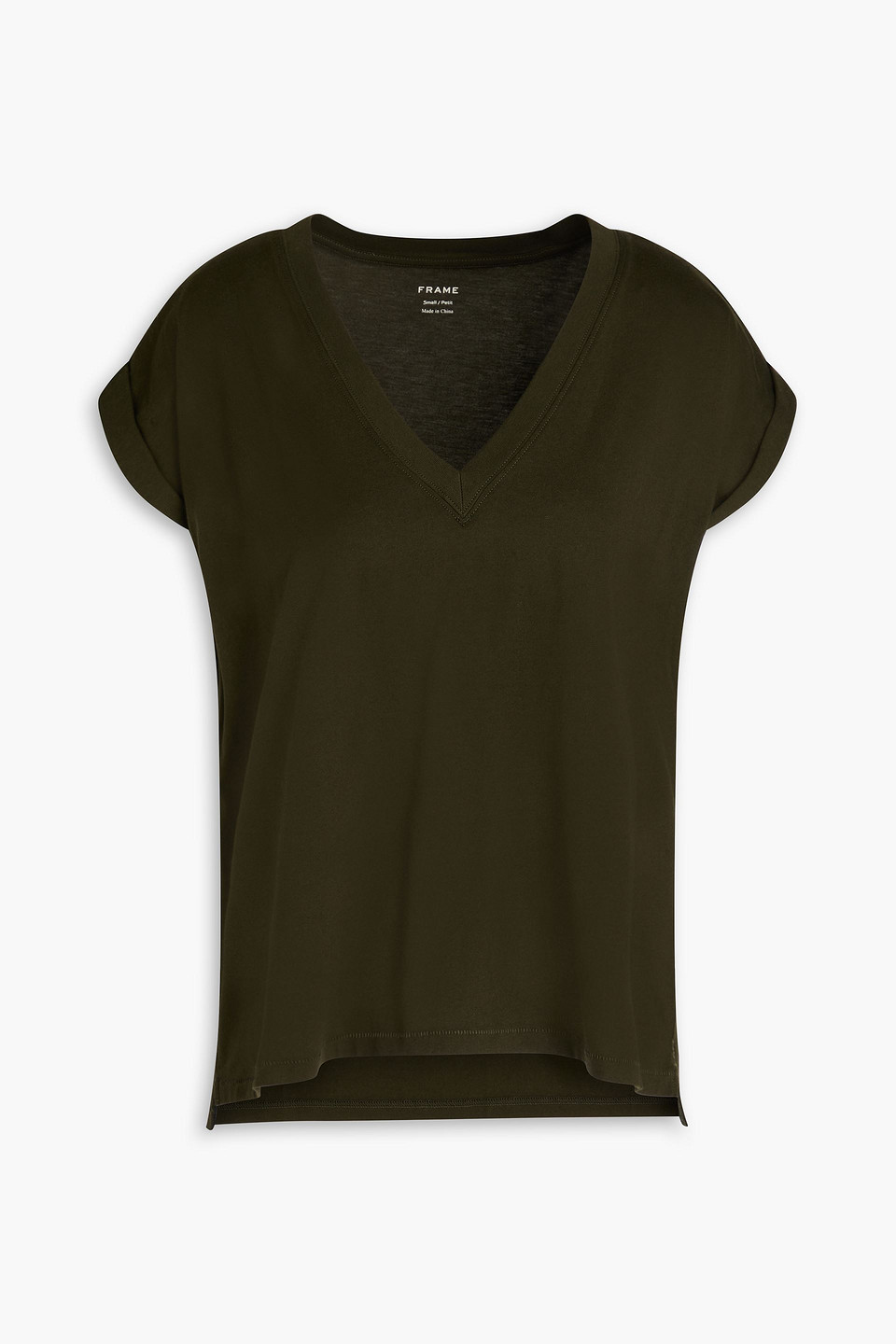 Frame Cotton-jersey T-shirt In Brown